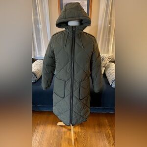 Lands' End Olive Green Puffer Coat